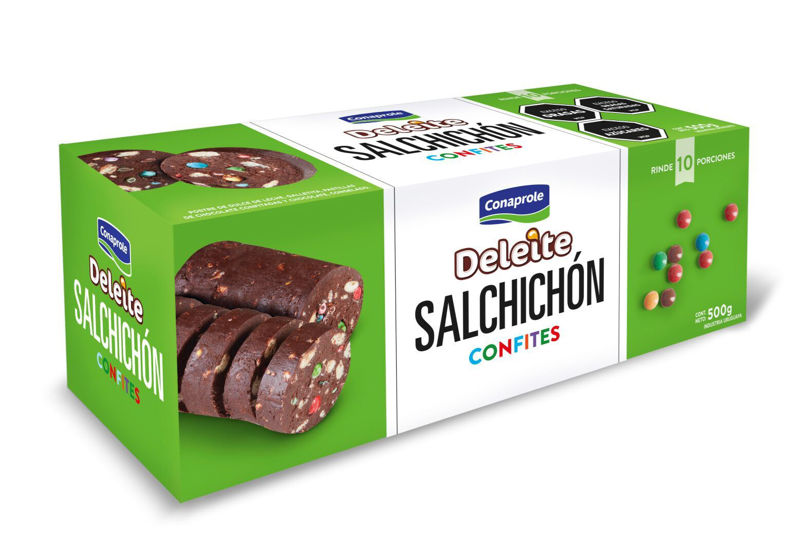 Imagen de 666666666666666 Salchichón de chocolate con confites
