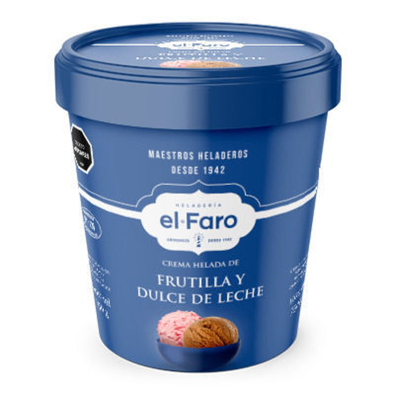 Imagen de 666666666666666 Helado sabor crema de frutilla y dulce de leche