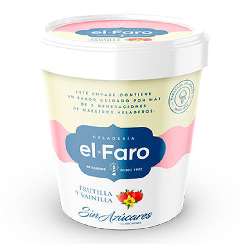 Imagen de 666666666666666 Helado sin azúcar sabor vainilla y frutilla