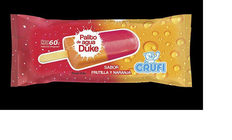 Imagen de 666666666666666 Helado palito duke sabor naranja y frutilla