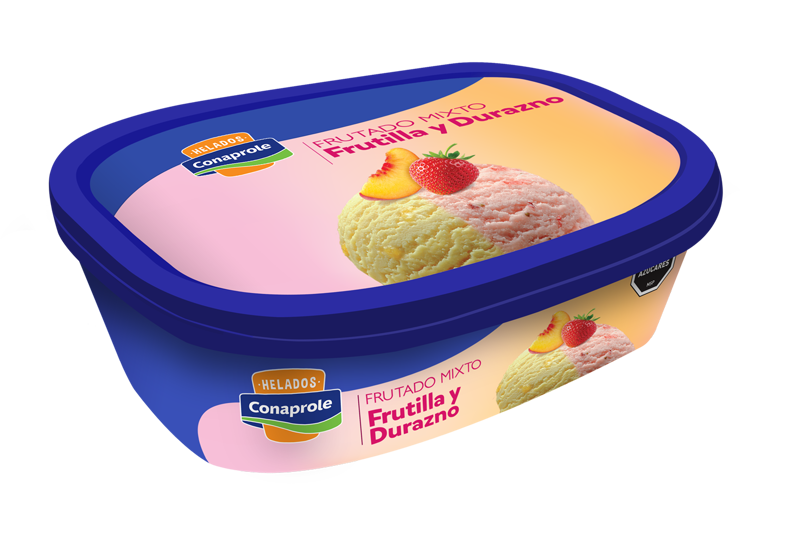 Imagen de 666666666666666 Helado sabor frutilla y durazno
