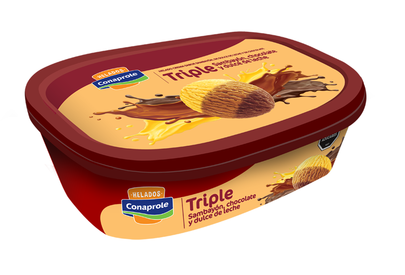 Imagen de 666666666666666 Helado sabor chocolate, dulce de leche y sambayón