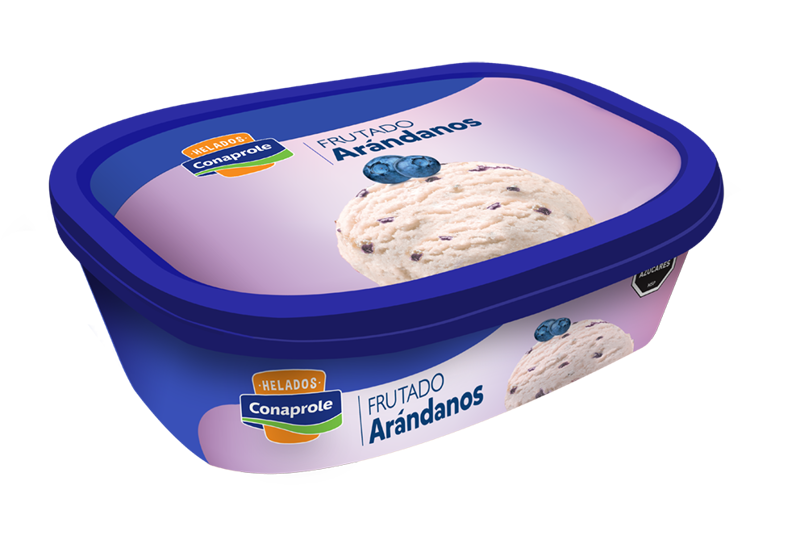 Imagen de 666666666666666 Helado sabor vainilla marmolado con arándanos