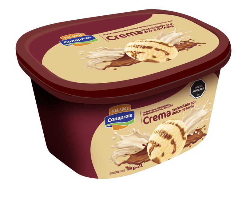 Imagen de 666666666666666 Helado sabor crema marmolado con dulce de leche