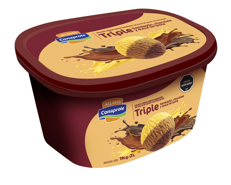 Imagen de 666666666666666 Helado sabor chocolate, dulce de leche y sambayón