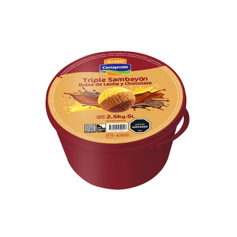 Imagen de 666666666666666 Helado sabor chocolate, dulce de leche y sambayón