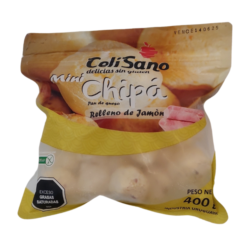 Imagen de 666666666666666 Pan de queso mini relleno de jamón Chipá sin gluten