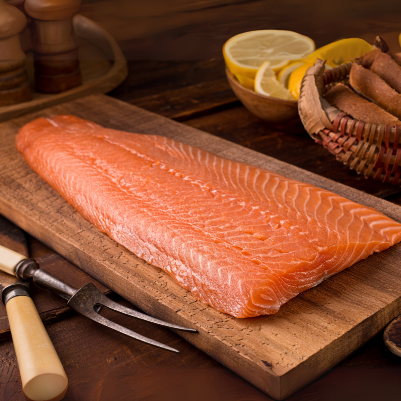 Imagen de 666666666666666 Salmón del Pacífico con piel 3-4 LBS