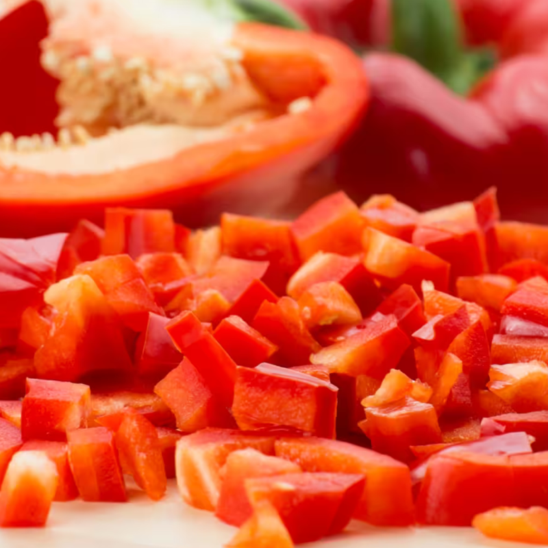 Imagen de 666666666666666 Morrón rojo en cubos