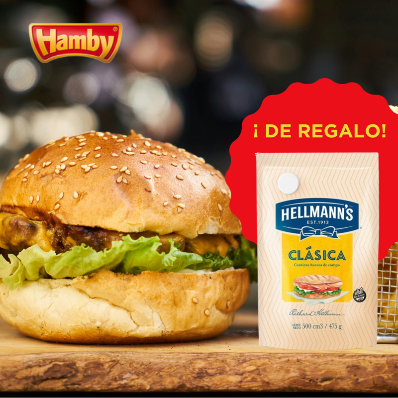 Imagen de 666666666666666 Promo: 24 uds Pan Tortuga Friopan + 24 uds Hamburguesas clásica Hamby + Mayonesa 500gr de regalo