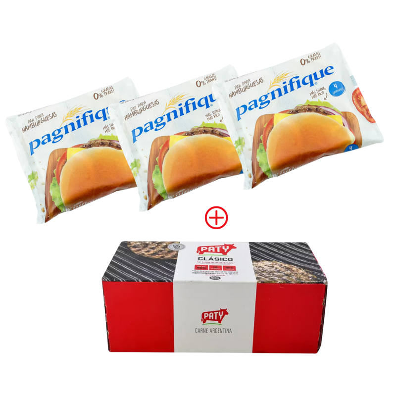 Imagen de 666666666666666 Promo: 12 uds Pan Tortuga Pagnifique + 12 uds Hamburguesas clásicas  Paty